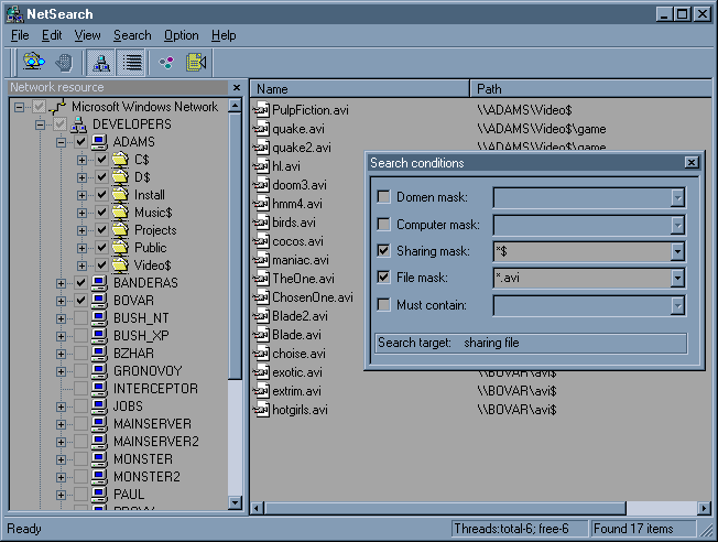 NetSearch Screenshot